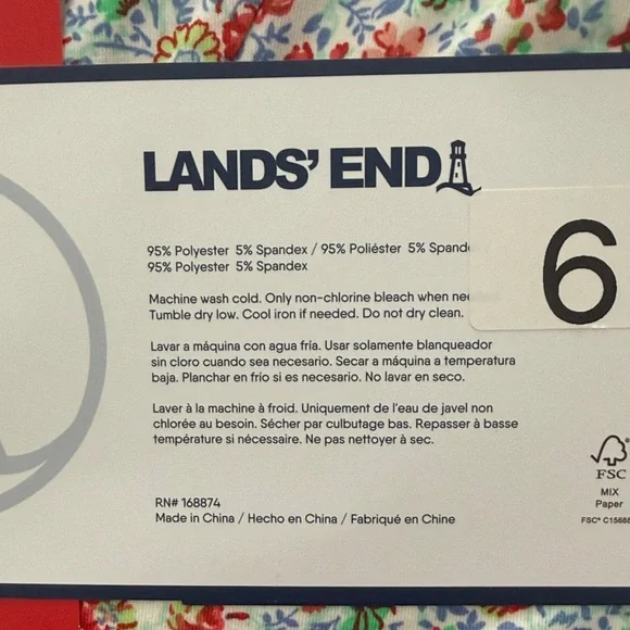 Lands' End Women's Blue and Floral Knit Short Pajama Set NWT - Picture 4 of 5